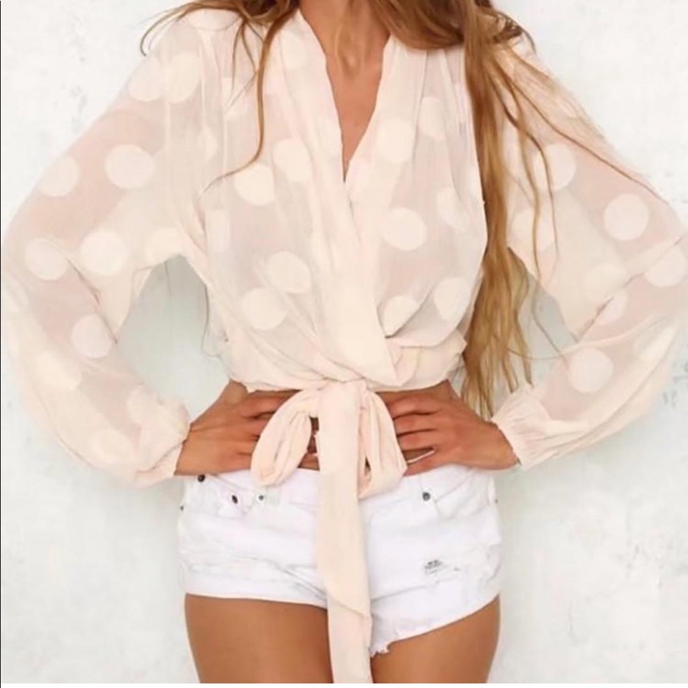 Casual Bowtie Tied Cut Blouse